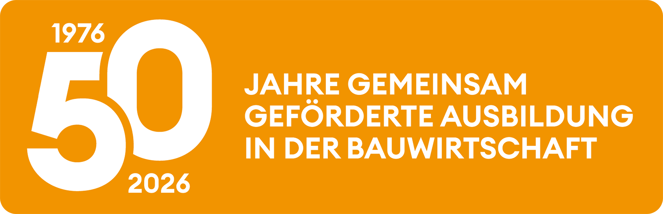 Logo der Initiativen 50 Jahre geförderte Ausbildung in der Bauwirtschaft der Soko Bau